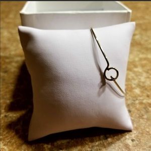 14kt white gold small cuff bracelet